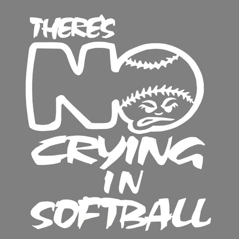 No Crying in Softball Decal